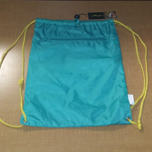 Ed Hardy Turquoise Blue Flower Heart bag - Picture 5 of 7